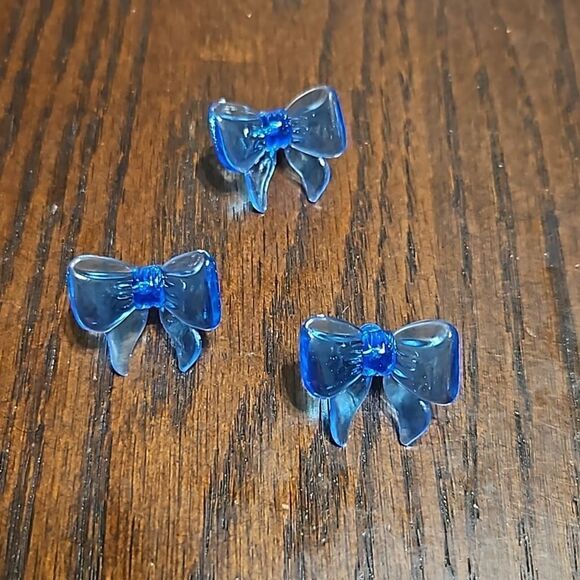 Vintage deadstock ceramic tree pegs, biw shaped, blue - Picture 4 of 5